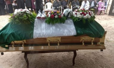 PHOTOS: Former Super Eagles star buried amidst tears
