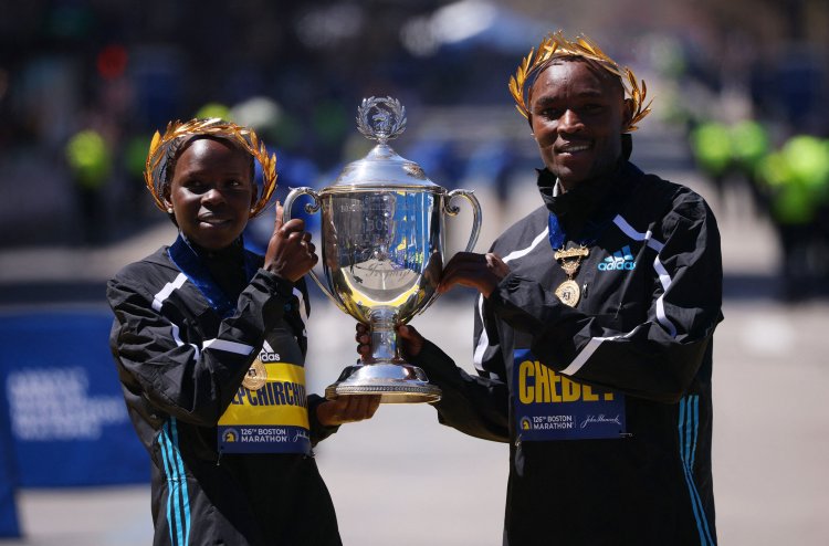 Double win for Kenya at Boston Marathon 