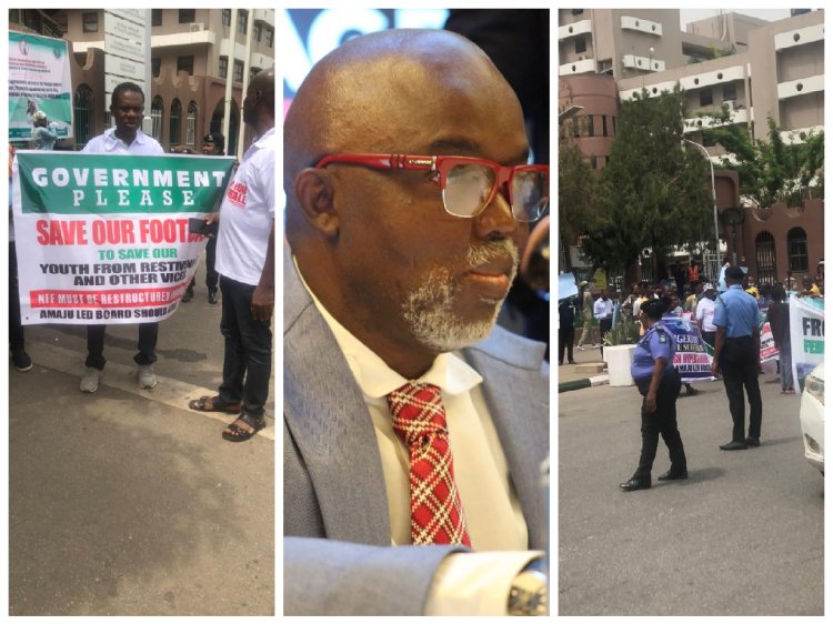 Protest holds in Abuja against Pinnick