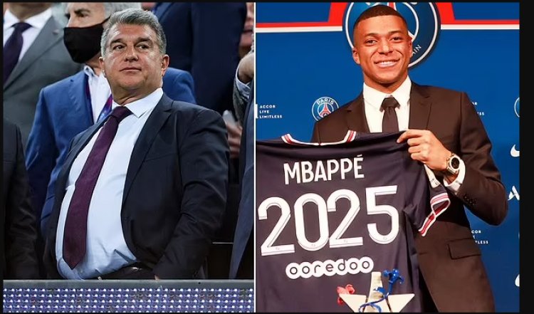 Laporta claims PSG used money to 'kidnapp' Mbappe