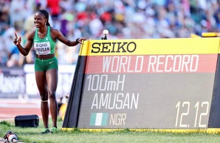 Former 100m Hurdles world record holder hails Amusan