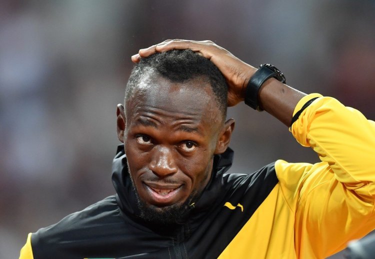 Usain Bolt ambushed by braless supermodels at Monte-Carlo Masters