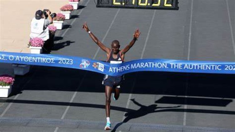 Kiptoo won the Athens Marathon in a course record