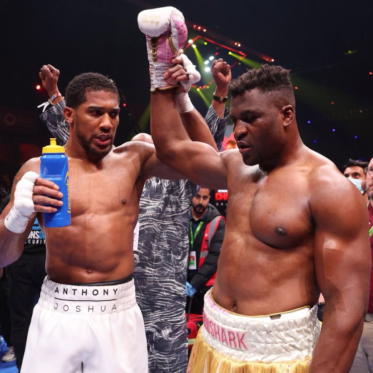 Boxing fans hail Joshua’s show of class as he urged Ngannou not to quit moments after a brutal knockout