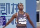 Amusan's 12.28 seconds at the Xiamen Diamond League in China were not enough to win the gold medal